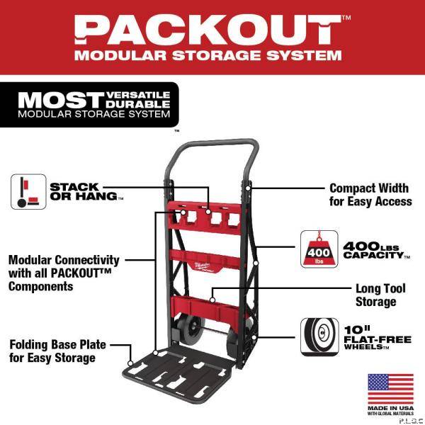Milwaukee PACKOUT 48228415 Heavy Duty 2 Wheel Cart ( M.1 )